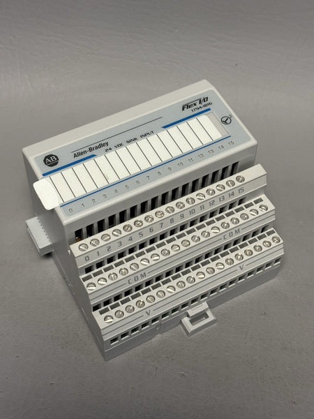 ALLEN BRADLEY FLEX I/O 16 POINT INPUT MODULE WITH BASE 1794-IB16 SER. A