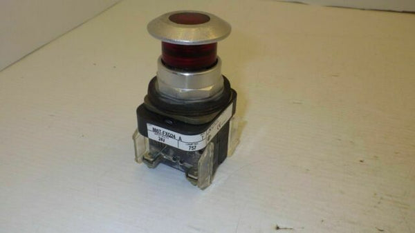 Allen-Bradley 800T-FXQ24 24V Red Illuminated Push Pull Button